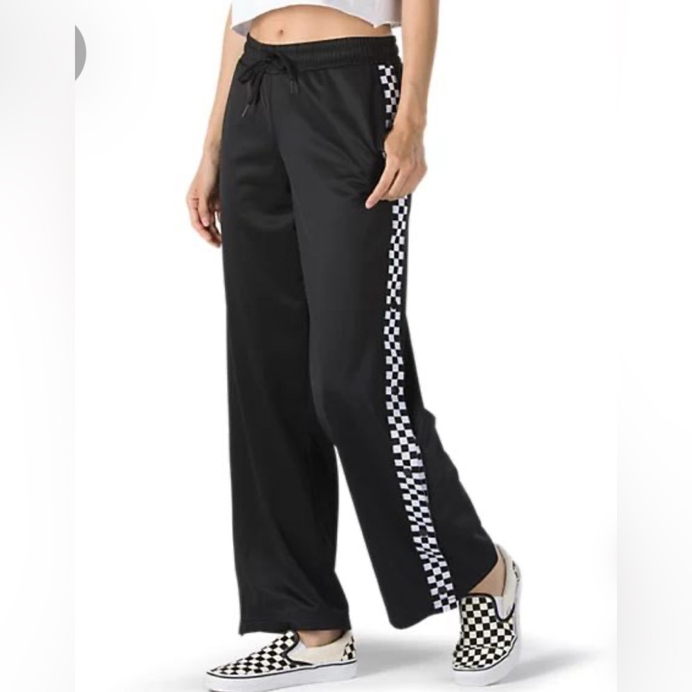 Vans checkered wide leg pants size medium woman's new